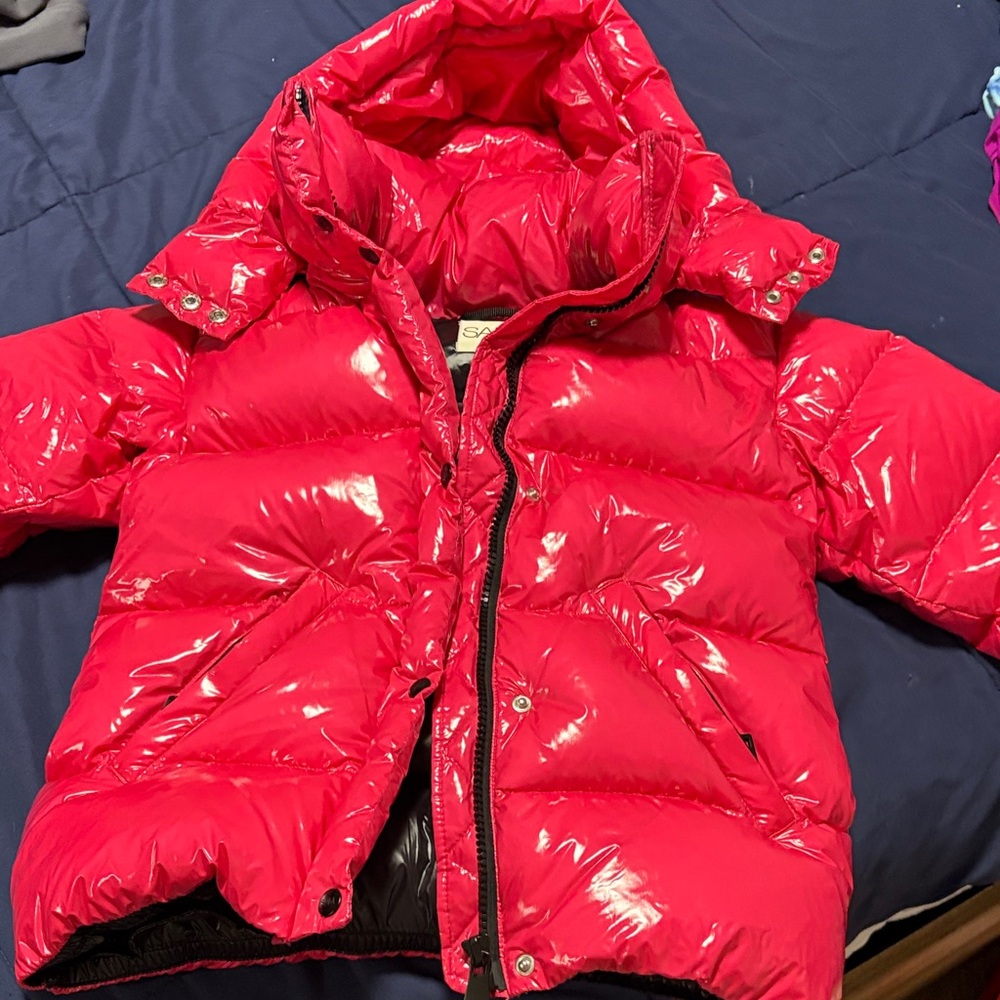 SAM. Shiny Red Kids Puffer Jacket